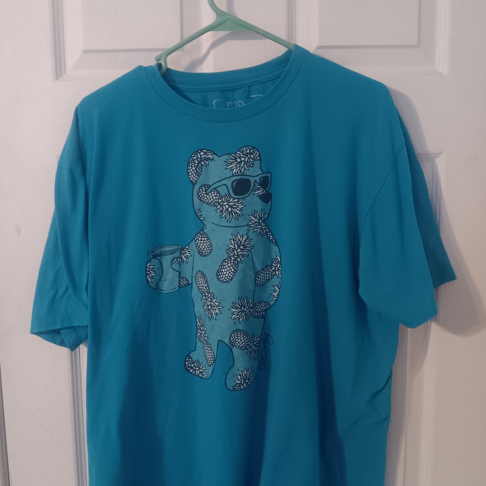 Riot Society Teal Bear Graphic Kids T-Shirt (67)
